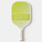 Cute Dink Pun Initialen Ombre Green Yellow Sports Pickleball Paddle (Voorkant)