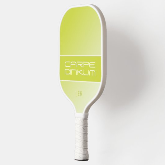 Cute Dink Pun Initialen Ombre Green Yellow Sports Pickleball Paddle (Links)