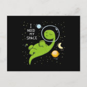 Cute dino astronaut briefkaart (Voorkant)