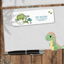 Cute Dino Baby Jongens Baby Shower Retouradres 