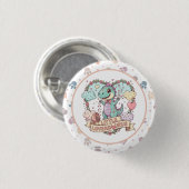Cute Dino Birthday Party Ronde Button 3,2 Cm (Voorkant /achterkant)