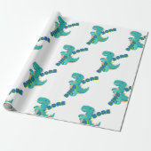 Cute dino cadeaupapier (Uitgerold)