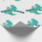 Cute dino cadeaupapier (Hoek)