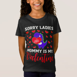 Cute Dino, dames mama is mijn Valentijn T-shirt