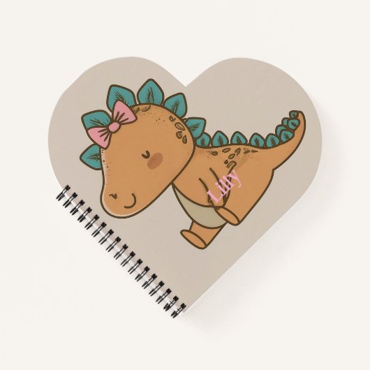 Cute Dino-design voor kinderen Notitieboek (Voorkant)