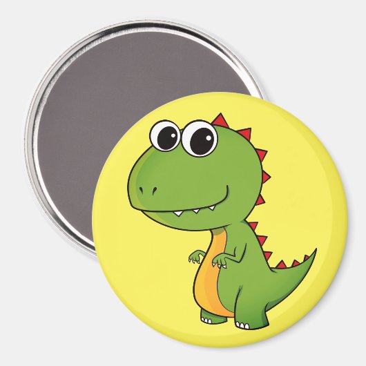 Cute Dino Dinosaur Magneet (Voorkant / Achterkant)