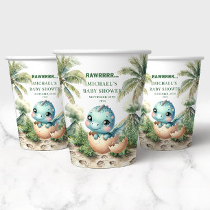 Cute Dino Ei Baby Shower Komt Eerder Papieren Beke Bekers
