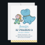 Cute Dino Friend Dinosaur Girls Birthday Kaart<br><div class="desc">Kute design voor kinderen,  jongens of meisjes die van dinosaurus,  dino-cartoon,  T-rex en andere dinosaurussoorten houden. Ideaal voor Jurassic-themagefeestje. U kunt de formulering aanpassen aan andere gelegenheden.</div>