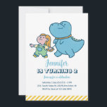 Cute Dino Friend Dinosaur Girls Birthday Kaart<br><div class="desc">Kute design voor kinderen,  jongens of meisjes die van dinosaurus,  dino-cartoon,  T-rex en andere dinosaurussoorten houden. Ideaal voor Jurassic-themagefeestje. U kunt de formulering aanpassen aan andere gelegenheden.</div>