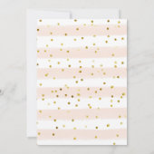 Cute Dino Girl Tea party 5e verjaardag Uitnodiging (Achterkant)