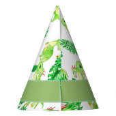 Cute dino in de tropische tuinmantel feesthoedjes (Achterkant)