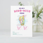 Cute Dino-mite Dinosaur Friend Valentijns Klasse (Staand voorkant)