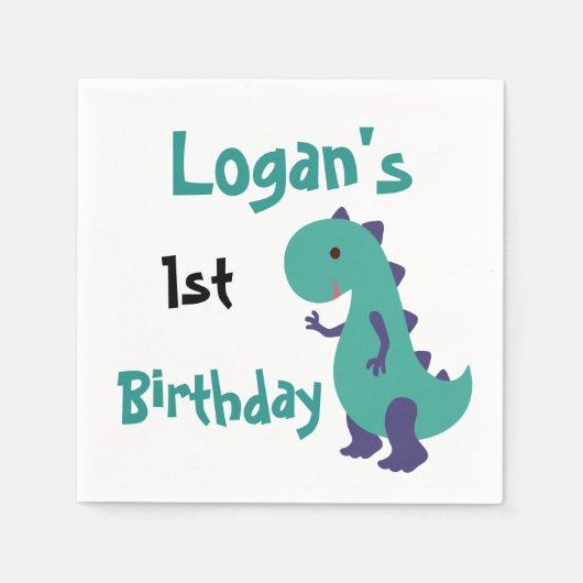 Cute Dino Napkin Servetten (Voorkant)