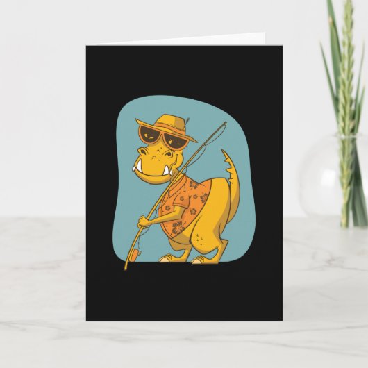 Cute Dino Rex die Kinder cadeaus Vist Kaart (Voorkant)