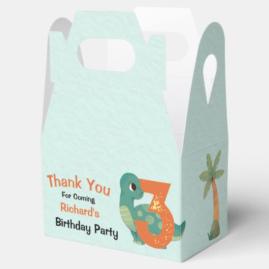 Cute Dino ThUnited Kind Birthday Party Bedankdoosjes (Geopend)
