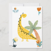 Cute Dino ThUnited Kind Birthday Party Kaart (Achterkant)