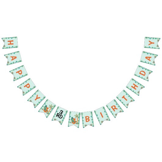 Cute Dino ThUnited Kind Birthday Party Vlaggetjes (Alle)