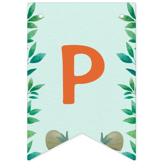 Cute Dino ThUnited Kind Birthday Party Vlaggetjes (Derde vlag)