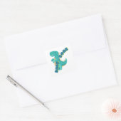 Cute dino vierkante sticker (Envelop)