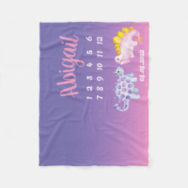 Cute dino waterverfschildering babydeken fleece deken