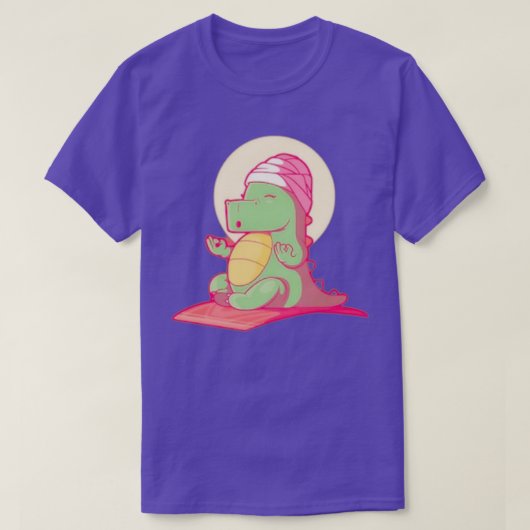 Cute Dino YogaYoga mat Flexibiliteit Funny Yoga Me T-shirt (Design voorkant)