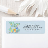 Cute Dinoasaurs Baby shower Address Label (Insitu)