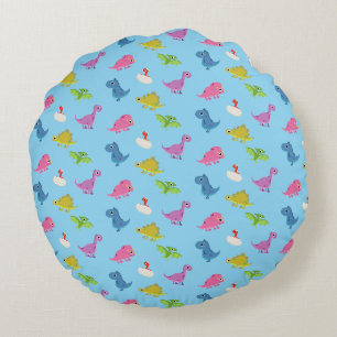 Cute Dinos Rond Kussen