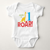 Cute Dinosaur 1e verjaardag jongen romper </s> bec (Voorkant)