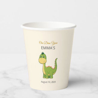 Cute Dinosaur 1e Verjaardag Papieren Bekers