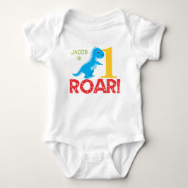 Cute Dinosaur 1e Verjaardag Rompertje Kleurig Romper