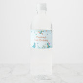 Cute Dinosaur 1e verjaardag Waterfles Etiket (Voorkant)