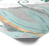 Cute Dinosaur 1st Day School Photo Op Sign Poster (Hoek)