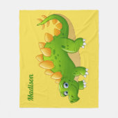 Cute Dinosaur, aangepaste naam en dekens voor kleu (Voorkant)
