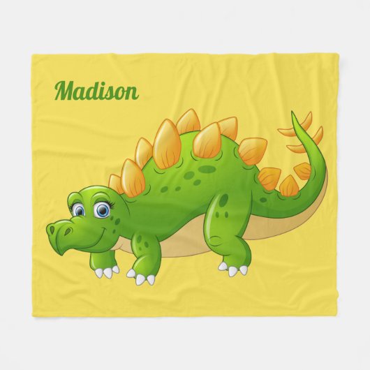 Cute Dinosaur, aangepaste naam en dekens voor kleu (Voorkant (Horizontaal))