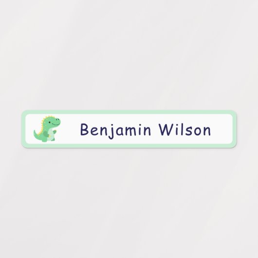 Cute Dinosaur Aangepaste Naam voor Kinderen  Labels (Design 1)