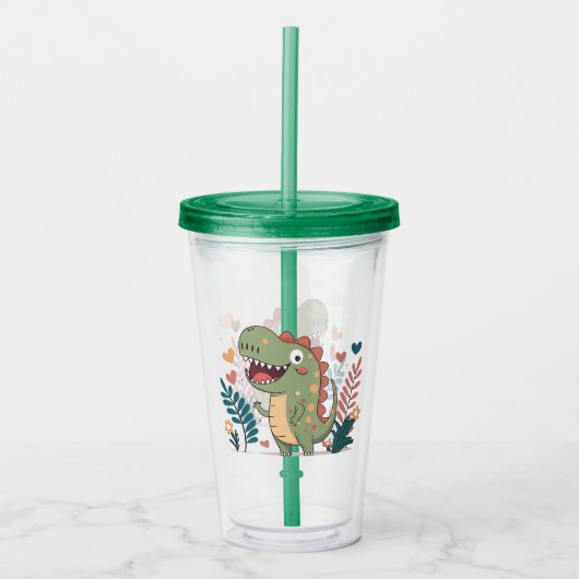 Cute Dinosaur Acryl Drinkbeker (Voorkant)