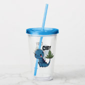 Cute Dinosaur Acryl Drinkbeker (Achterkant)
