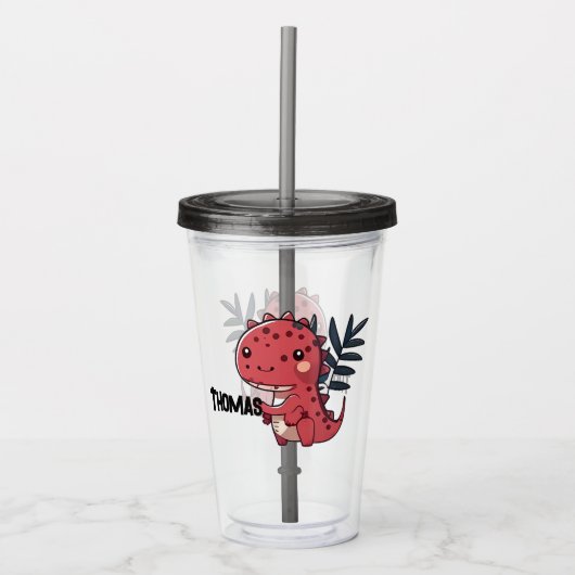 Cute Dinosaur Acryl Drinkbeker (Voorkant)