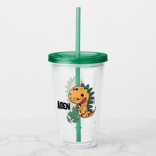Cute Dinosaur Acryl Drinkbeker (Voorkant)
