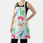 Cute Dinosaur Adventure onderzoekt Pattern Apron Schort (Insitu)