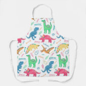 Cute Dinosaur Adventure onderzoekt Pattern Apron Schort (Voorkant)
