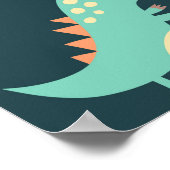 Cute Dinosaur Alphabet Letters Kinder ABC Poster (Hoek)