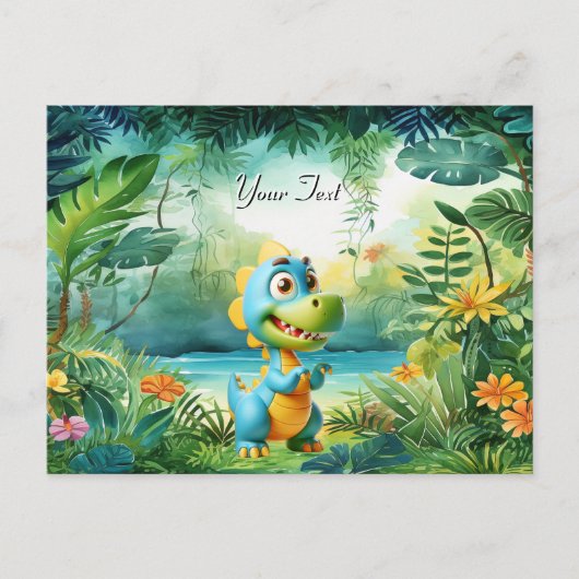 Cute Dinosaur Ansichtkaart Briefkaart (Voorkant)