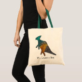 Cute dinosaur art illustration doedle tote bag (Voorkant (product))