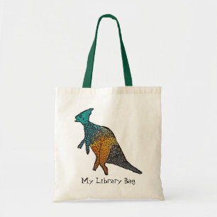 Cute dinosaur art illustration doedle tote bag