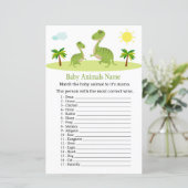 Cute Dinosaur Baby Animals Name Game (Staand voorkant)