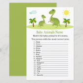 Cute Dinosaur Baby Animals Name Game (Voorkant / Achterkant)