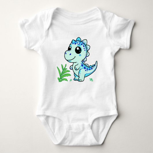 Cute Dinosaur Baby Bodysuit – Baby Jersey Bodysuit (Voorkant)