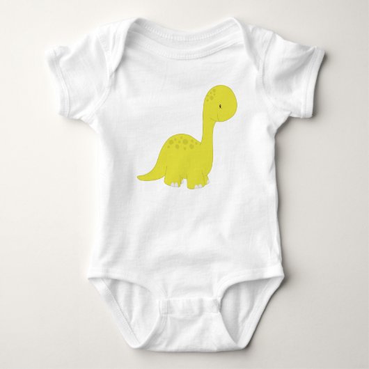 Cute Dinosaur, Baby Dinosaur, Dino, Brontosaurus Romper (Voorkant)