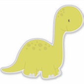 Cute Dinosaur, Baby Dinosaur, Dino, Brontosaurus Sticker (Voorkant)